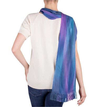 Alternate image for Womens Rayon Handmade Scarf Solola Sapphire