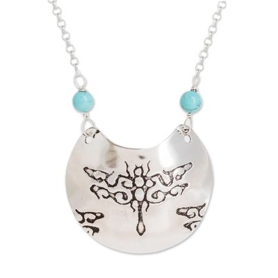 Alternate image for Sterling Silver Dragonfly Pendant Necklace from Costa Rica Dragonfly Crescent