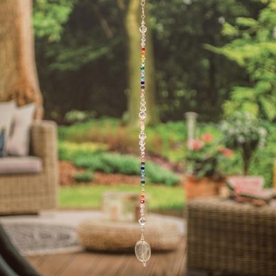 Alternate image for Rainbow Crystal and Glass Beaded Suncatcher from Guatemala Rainbow Whispers