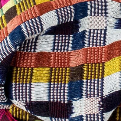 Alternate image for Backstrap Handwoven Colorful Cotton Scarf from Guatemala Happy Gumdrops