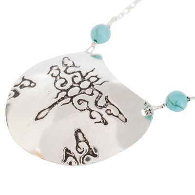 Alternate image for Sterling Silver Dragonfly Pendant Necklace from Costa Rica Dragonfly Crescent