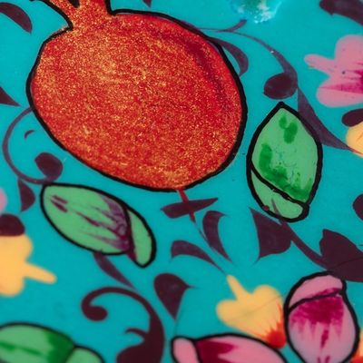 Alternate image for 2 Lacquered Wood Star Ornaments Hand-Crafted in Uzbekistan Stunning Stars