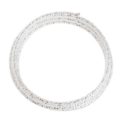 Alternate image for Glass Beaded Wrap Bracelet from Guatemala Brilliance of the Moon