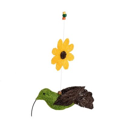 Alternate image for Costa Rican Handmade Natural Fiber Hummingbird Mobile Hummingbird House