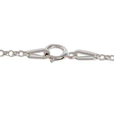 Alternate image for Sterling Silver Dragonfly Pendant Necklace from Costa Rica Dragonfly Crescent