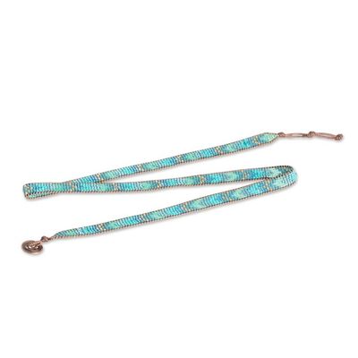 Alternate image for Handcrafted Glass Beaded Wrap Bracelet with Arrow Motifs Geometric Renovation