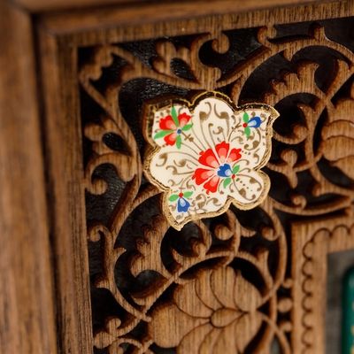 Alternate image for Folk Scene in Traditional Uzbek Lacquer Miniature Art Style Caravan III