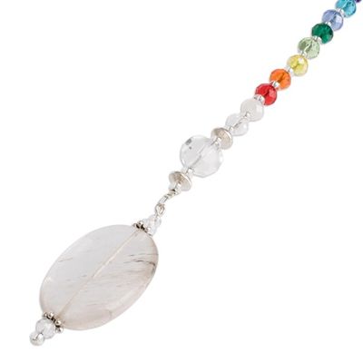 Alternate image for Rainbow Crystal and Glass Beaded Suncatcher from Guatemala Rainbow Whispers