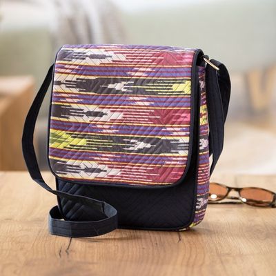 Alternate image for Colorful Ikat Messenger Bag with Adjustable Strap Colorful Glee
