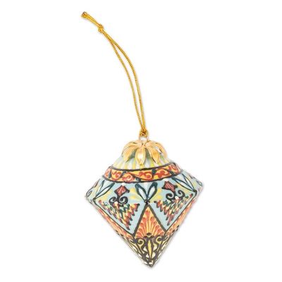 Alternate image for Hand-Painted Traditional Diamond Ceramic Ornament Cathedral Diamond