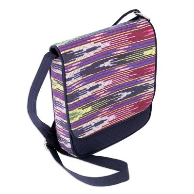 Alternate image for Colorful Ikat Messenger Bag with Adjustable Strap Colorful Glee