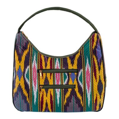Alternate image for Colorful Ikat Handbag with Five Exterior Zippered Pockets Colors from the Road