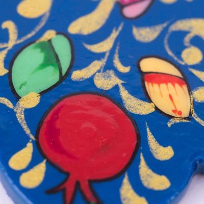 Alternate image for Pair of Lacquered Wood Star Ornaments Handmade in Uzbekistan Splendid Stars