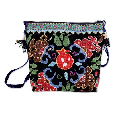 Alternate image for Pomegranate-Themed Iroki Embroidered Sling in Vibrant Hues Sweet Season