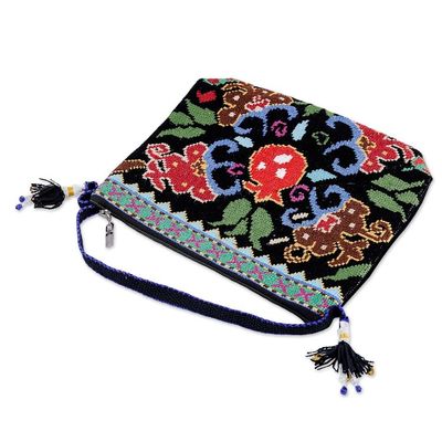 Alternate image for Pomegranate-Themed Iroki Embroidered Sling in Vibrant Hues Sweet Season