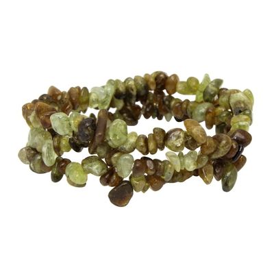 Alternate image for Green Garnet Beaded Stretch Bracelets Set of 3 Garnet Glory in Green