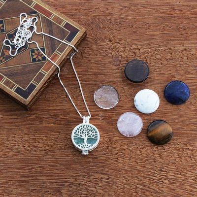 Alternate image for Brazilian Convertible Gemstone Necklace Precious Tree of Life