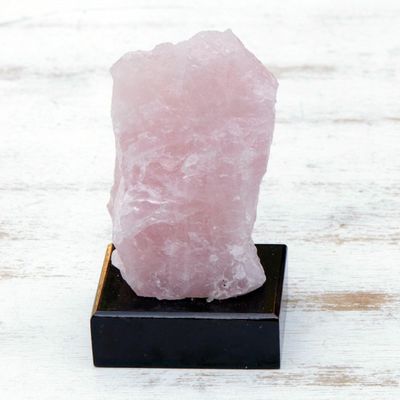 Alternate image for Rose Quartz Geode Sculpture from Brazil Rosy Allure