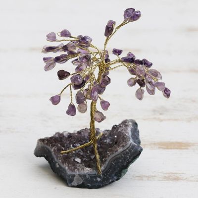Alternate image for Amethyst Gemstone Tree Sculpture from Brazil Little Tree