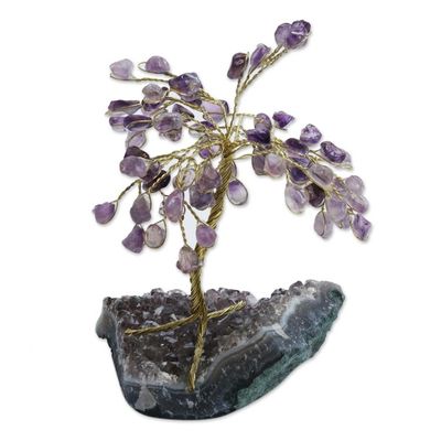 Alternate image for Amethyst Gemstone Tree Sculpture from Brazil Little Tree