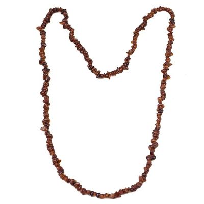 Alternate image for Long Garnet Beaded Necklace from Brazil Fiery Infatuation