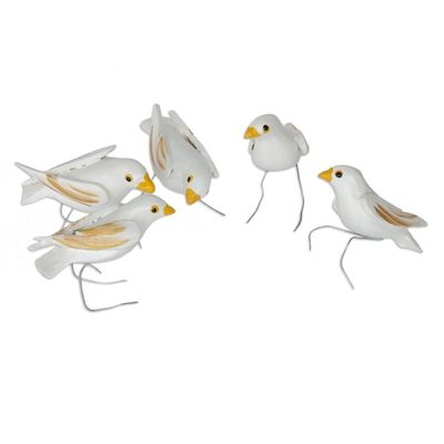 Alternate image for White Wood Dove Ornaments Set of 5 Hope Doves