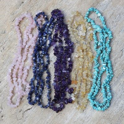 Alternate image for Gemstone Beaded Necklaces Set of 5 from Brazil Five Graces