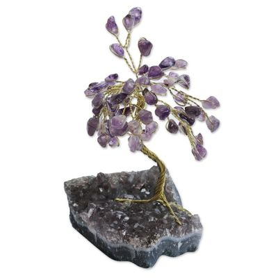 Alternate image for Amethyst Gemstone Tree Sculpture from Brazil Little Tree