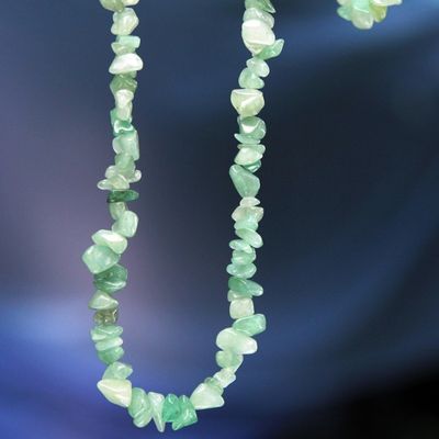 Alternate image for Brazil Artisan Crafted Green Quartz Beaded Long Necklace Verdant Meadows