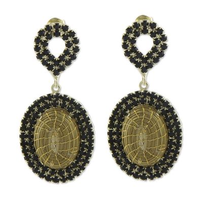 Alternate image for Artisan Crafted Jewelry Natural Golden Grass Earrings Jalapo Nights