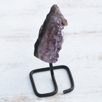 Alternate image for Natural Amethyst on Stand Mini Sculpture from Brazil Intuitive Magic