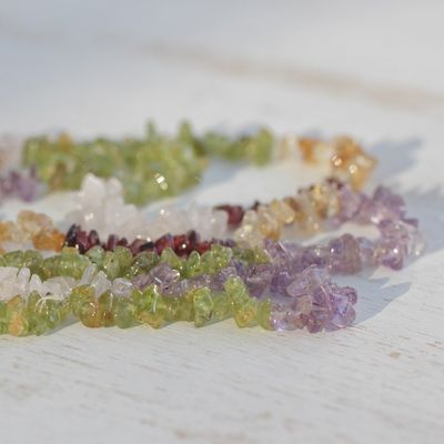 Alternate image for Long Multi-Gemstone Beaded Necklace Crafted in Brazil Colorful Mists