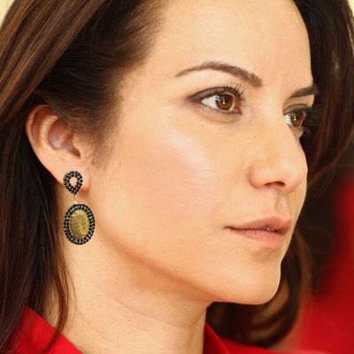 Alternate image for Artisan Crafted Jewelry Natural Golden Grass Earrings Jalapo Nights