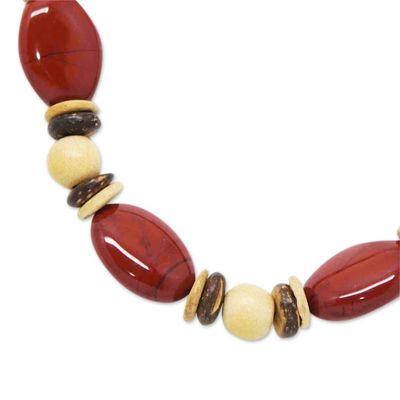 Alternate image for Long Beaded Necklace with Jasper Red River