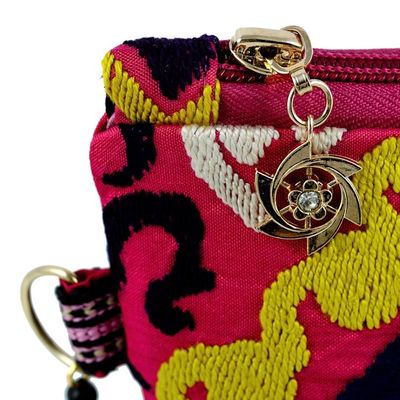 Alternate image for Upcycled Travel Bag with Hand-Embroidered Uzbek Motifs Chic Traditions