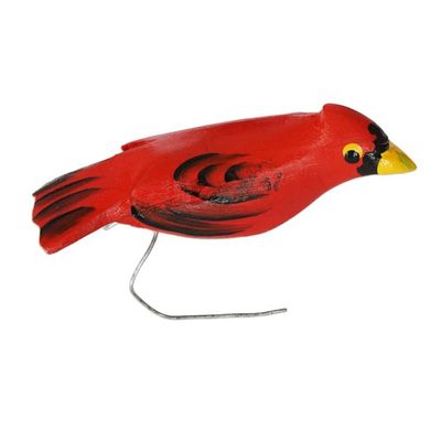 Alternate image for Wood Cardinal Ornaments Set of 5 Northern Cardinals