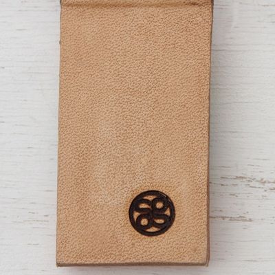 Alternate image for Layered Glass and Leather Pendant Necklace from Brazil Seaside