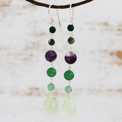 Alternate image for Sterling Silver and Multi-Gemstone Earrings Balance and Clarity