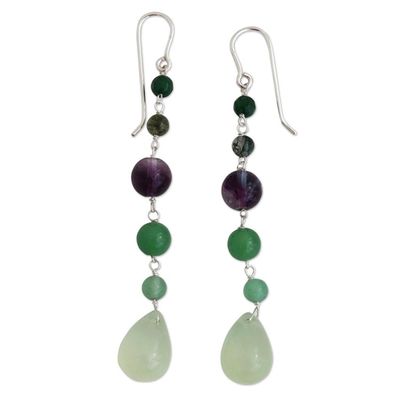 Alternate image for Sterling Silver and Multi-Gemstone Earrings Balance and Clarity