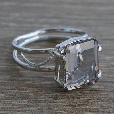 Alternate image for Hand Crafted Smoky Quartz Wrap Ring Empyrean