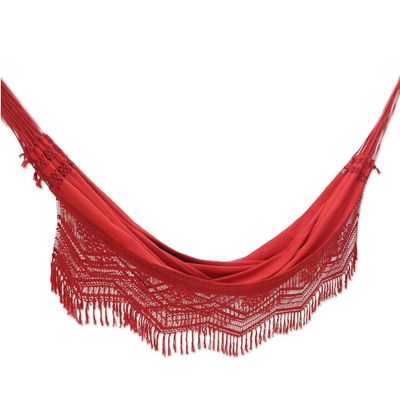 Alternate image for Brazilian Cotton Hammock Double Red Rio Sensation