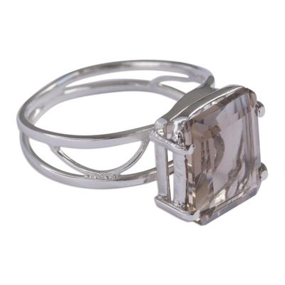 Alternate image for Hand Crafted Smoky Quartz Wrap Ring Empyrean