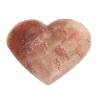 Alternate image for Red Hematoid Quartz Heart Sculpture from Brazil Fiery Heart
