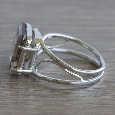 Alternate image for Hand Crafted Smoky Quartz Wrap Ring Empyrean