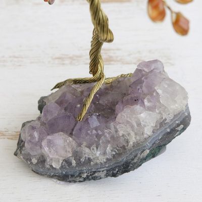 Alternate image for Handmade Carnelian Gemstone Tree Crafted in Brazil Mystical Tree