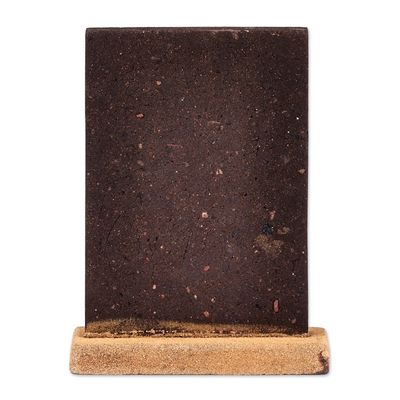 Alternate image for Handmade Traditional Leafy Cross Tuff Stone Stela Sculpture The Kingdoms Faith