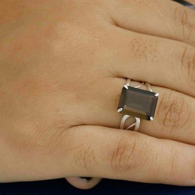 Alternate image for Hand Crafted Smoky Quartz Wrap Ring Empyrean