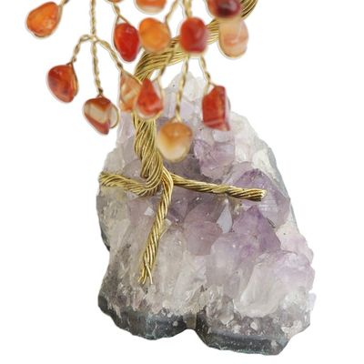 Alternate image for Handmade Carnelian Gemstone Tree Crafted in Brazil Mystical Tree