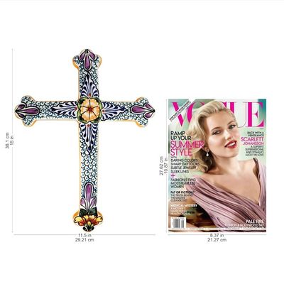 Alternate image for Collectible Talavera Ceramic Cross Morning Glory