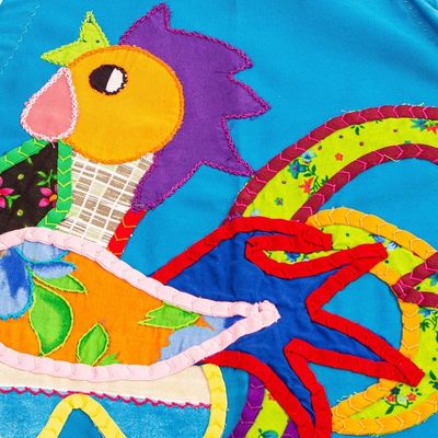 Alternate image for Cotton Gabardine Rooster Applique Apron with Pockets Time for Breakfast